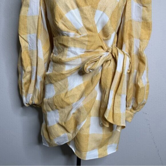 Acler Sutherland Checkered Wrap Mini Dress - Picture 10 of 16